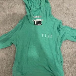 PINK long sleeve hooded tee